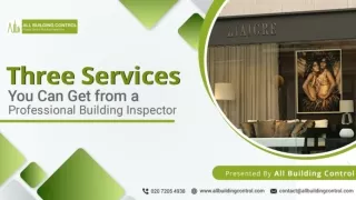 Three Services You Can Get from a Professional Building Inspector