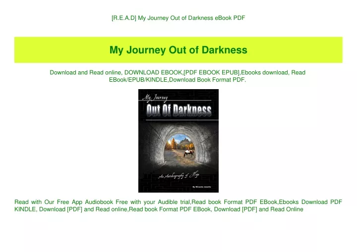r e a d my journey out of darkness ebook pdf