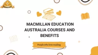 Macmillan Education Australia Courses and Benefits