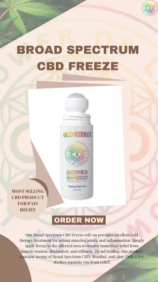 Professional Recommended CBD Freeze for Pain Relief