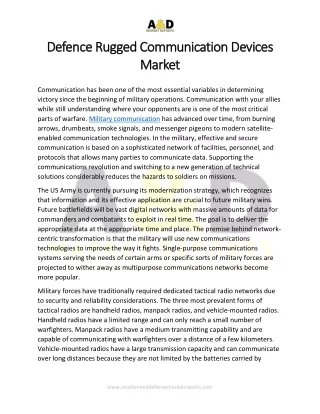 defence rugged communication devices defence