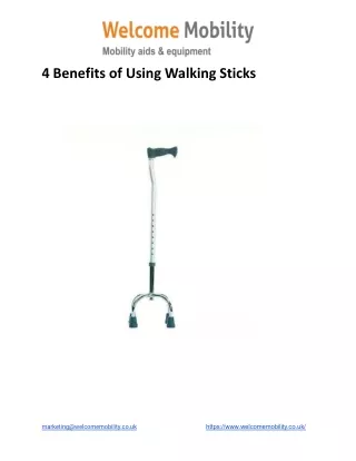 4 Benefits of Using Walking Sticks