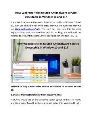 how webroot helps to stop antimalware service