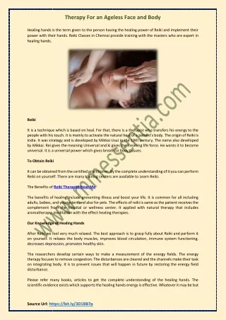 therapy for an ageless face and body