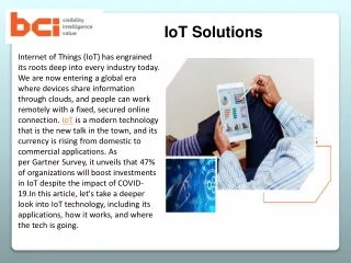 IoT Solutions - Bar Code India