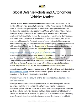 global defense robots a global defense robots
