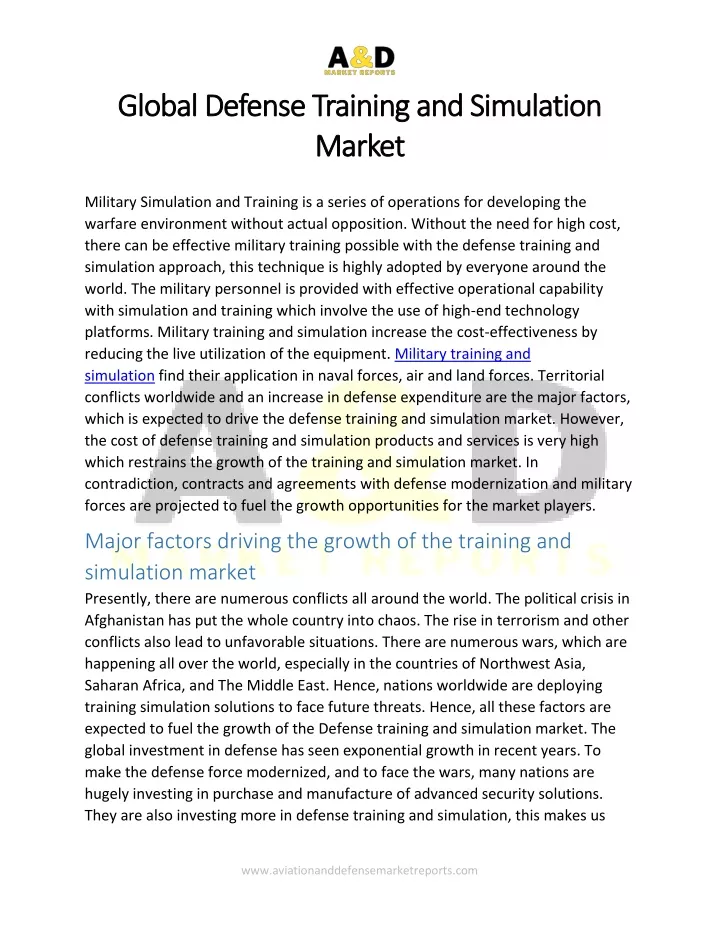 global defense training and simulation global