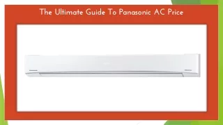 The Ultimate Guide To Panasonic AC Price