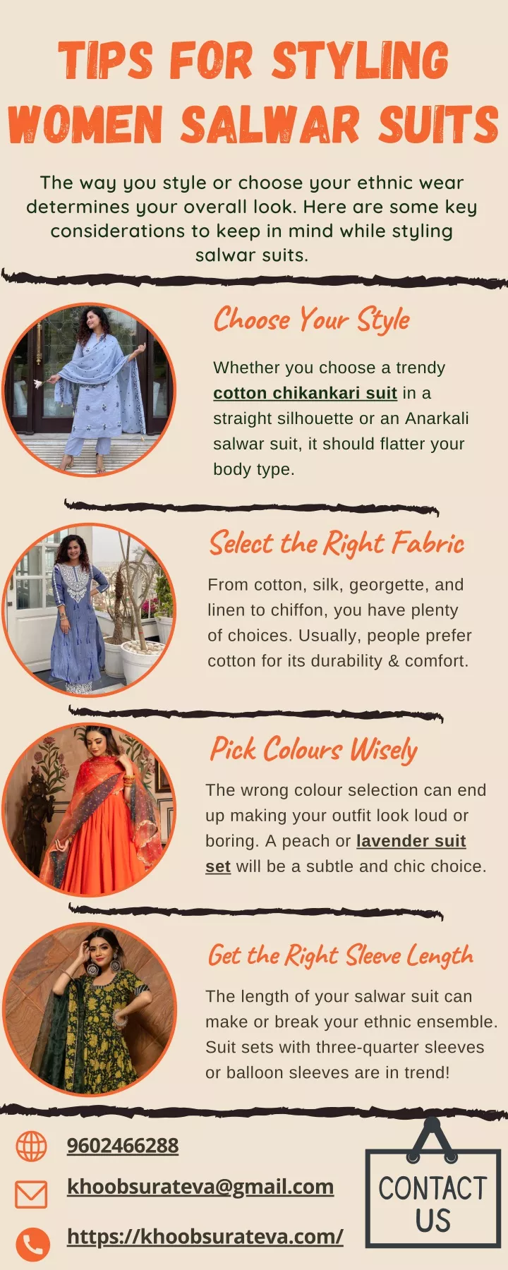 tips for styling women salwar suits