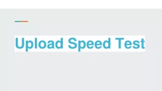 Upload Speed Test