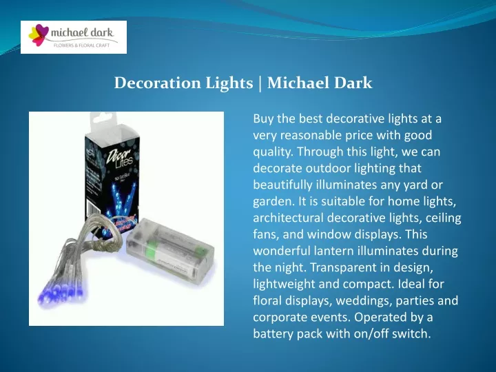 decoration lights michael dark