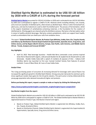 distilled spirits market is estimated