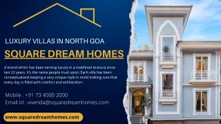 Luxury Villas in North Goa | Buy Villa in Goa | Square Dream Homes