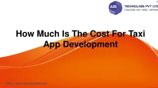 how much is the cost for taxi app development
