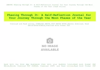 {EBOOK} Phasing Through It A Self-Reflection Journal for Your Journey Through the Moon Phases of the Year {read online}