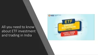 Details about ETF investment