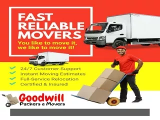 Goodwill Packers and Movers Service in Patna