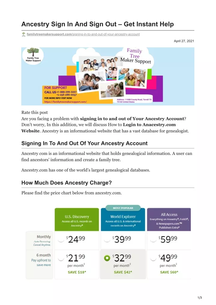 ancestry sign in and sign out get instant help