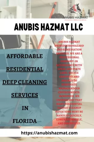 Affordable residential deep cleaning services in Florida ,USA