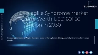 Alagille Syndrome Market Size Worth USD 601.56 Million in 2030