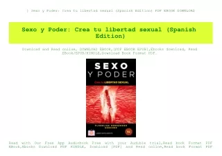 ^DOWNLOAD-PDF) Sexo y Poder Crea tu libertad sexual (Spanish Edition) PDF EBOOK DOWNLOAD