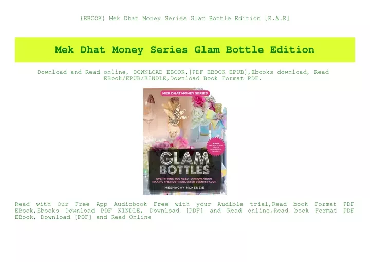 ebook mek dhat money series glam bottle edition