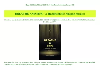 [Epub]$$ BREATHE AND SING A Handbook for Singing Success ZIP