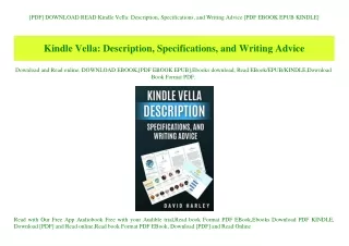 [PDF] DOWNLOAD READ Kindle Vella Description  Specifications  and Writing Advice [PDF EBOOK EPUB KINDLE]