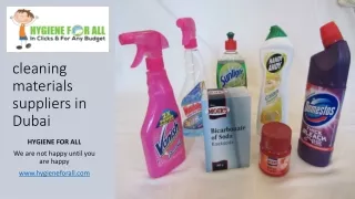 cleaning materials suppliers in dubai