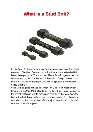 what is a stud bolt