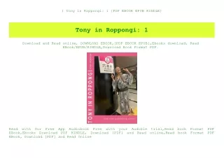 ^DOWNLOAD-PDF) Tony in Roppongi 1 {PDF EBOOK EPUB KINDLE}