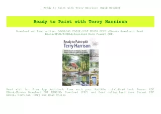 ^DOWNLOAD-PDF) Ready to Paint with Terry Harrison (Epub Kindle)