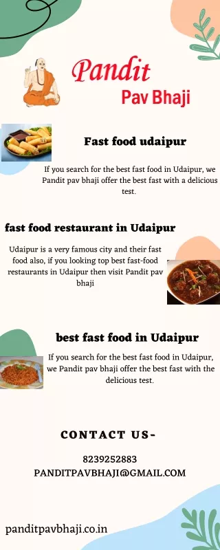 fast food restaurant in Udaipur