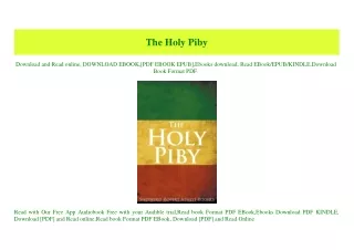 PDF) The Holy Piby [PDF  mobi  ePub]
