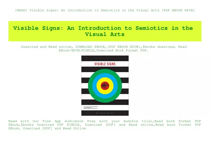 read visible signs an introduction to semiotics