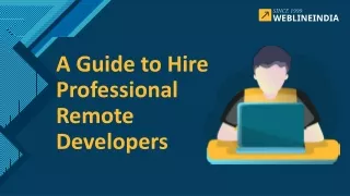A Guide to Hire Professional Remote Developers