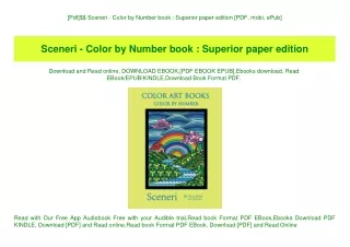 [Pdf]$$ Sceneri - Color by Number book  Superior paper edition [PDF  mobi  ePub]