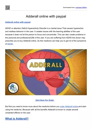Adderall online with paypal
