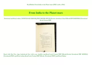 ReadOnline From India to the Planet mars [PDF  mobi  ePub]