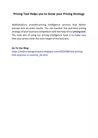 pricing tool helps you to grow your pricing