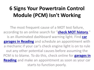 6 signs your powertrain control module pcm isn t working