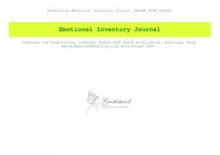 ReadOnline Emotional Inventory Journal [EBOOK EPUB KIDLE]