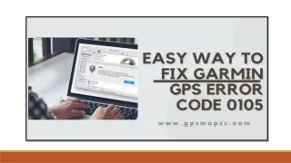 Fix Garmin GPS Error Code 0105
