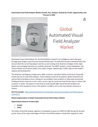automated visual field analyzer market growth