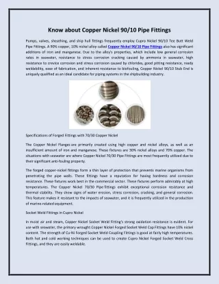 Know about Copper Nickel 90