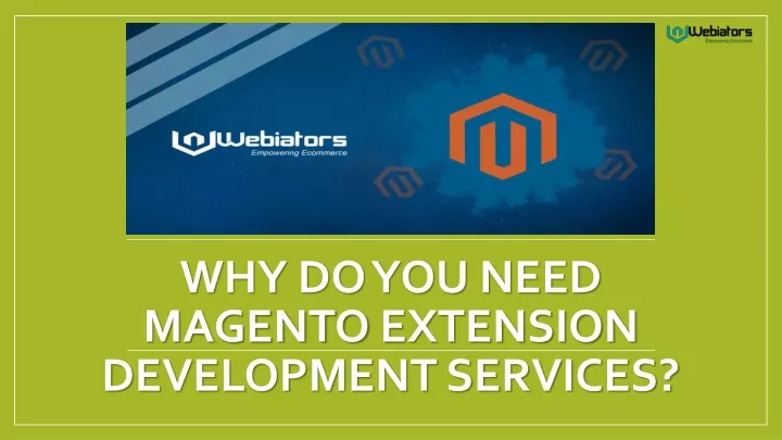 why do you need magento extension development services