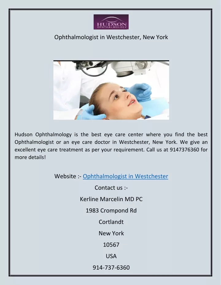 ophthalmologist in westchester new york