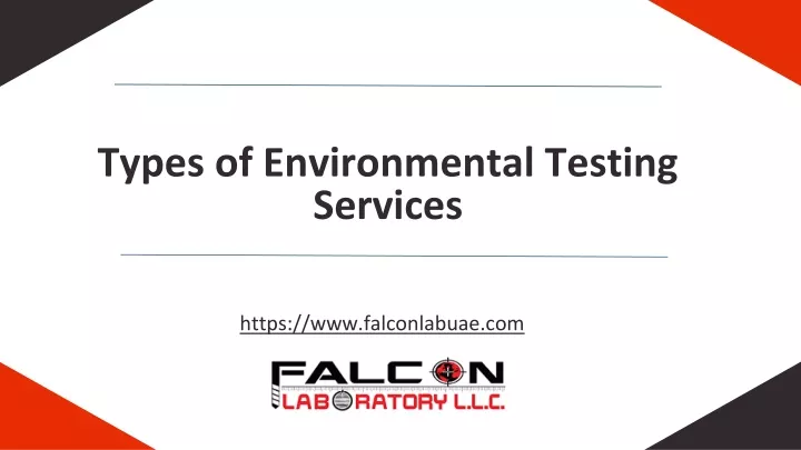 types of environmental testing services