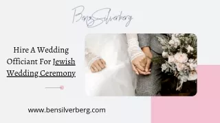 Hire A Wedding Officiant For Jewish Wedding Ceremony