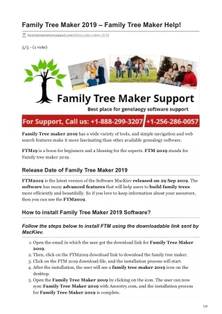 Family Tree Maker 2019